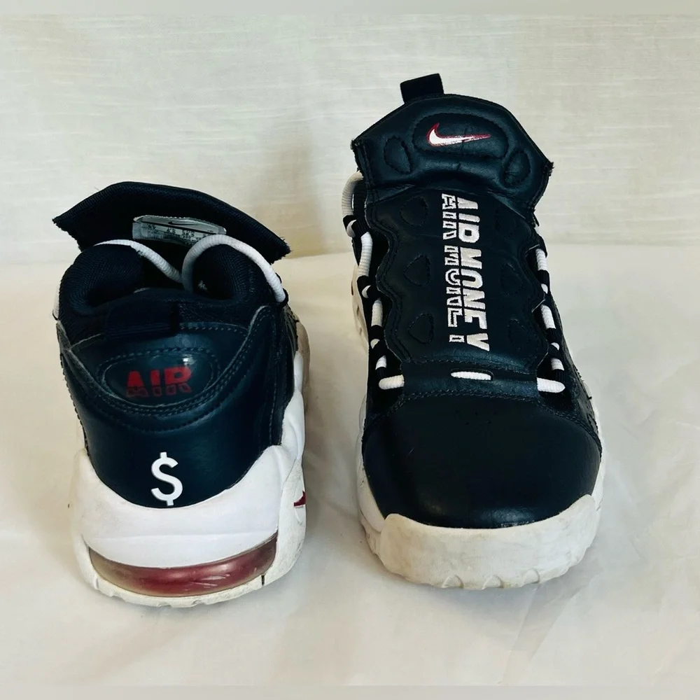 Nike Air Money Youth Obsidian Black Designer Luxury Leather‎ Sneakers